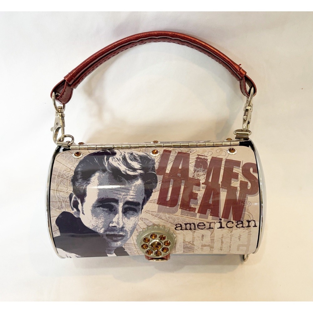 James Dean VANDOR Cylinder Purse Handbag Tin Tote